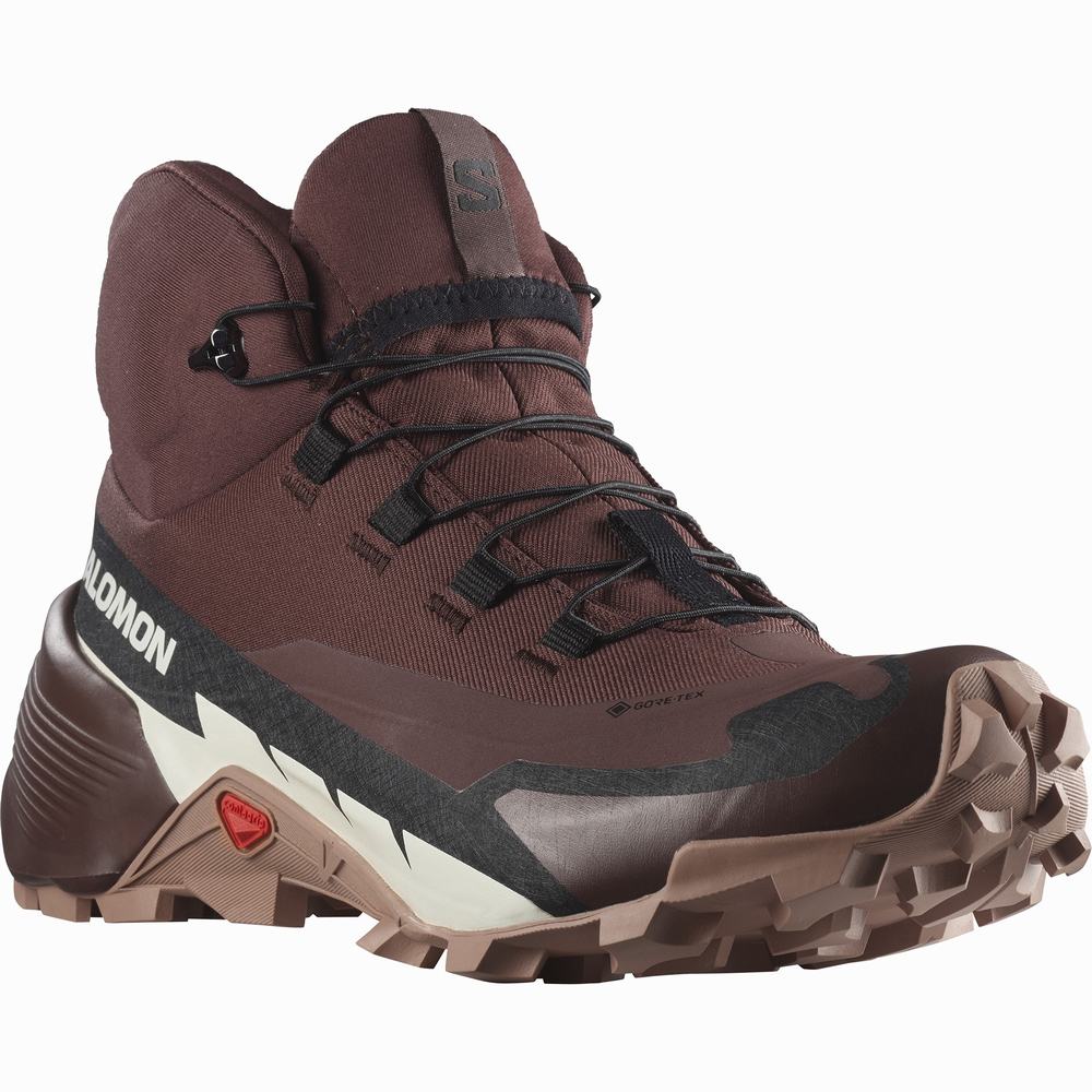 Bottes Randonnée Salomon Cross Hike 2 Mid Gore-tex Femme Chocolat | France-7019238