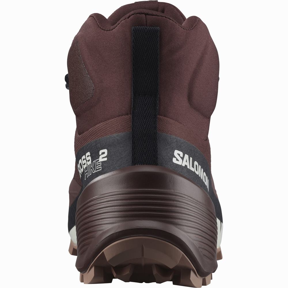 Bottes Randonnée Salomon Cross Hike 2 Mid Gore-tex Femme Chocolat | France-7019238