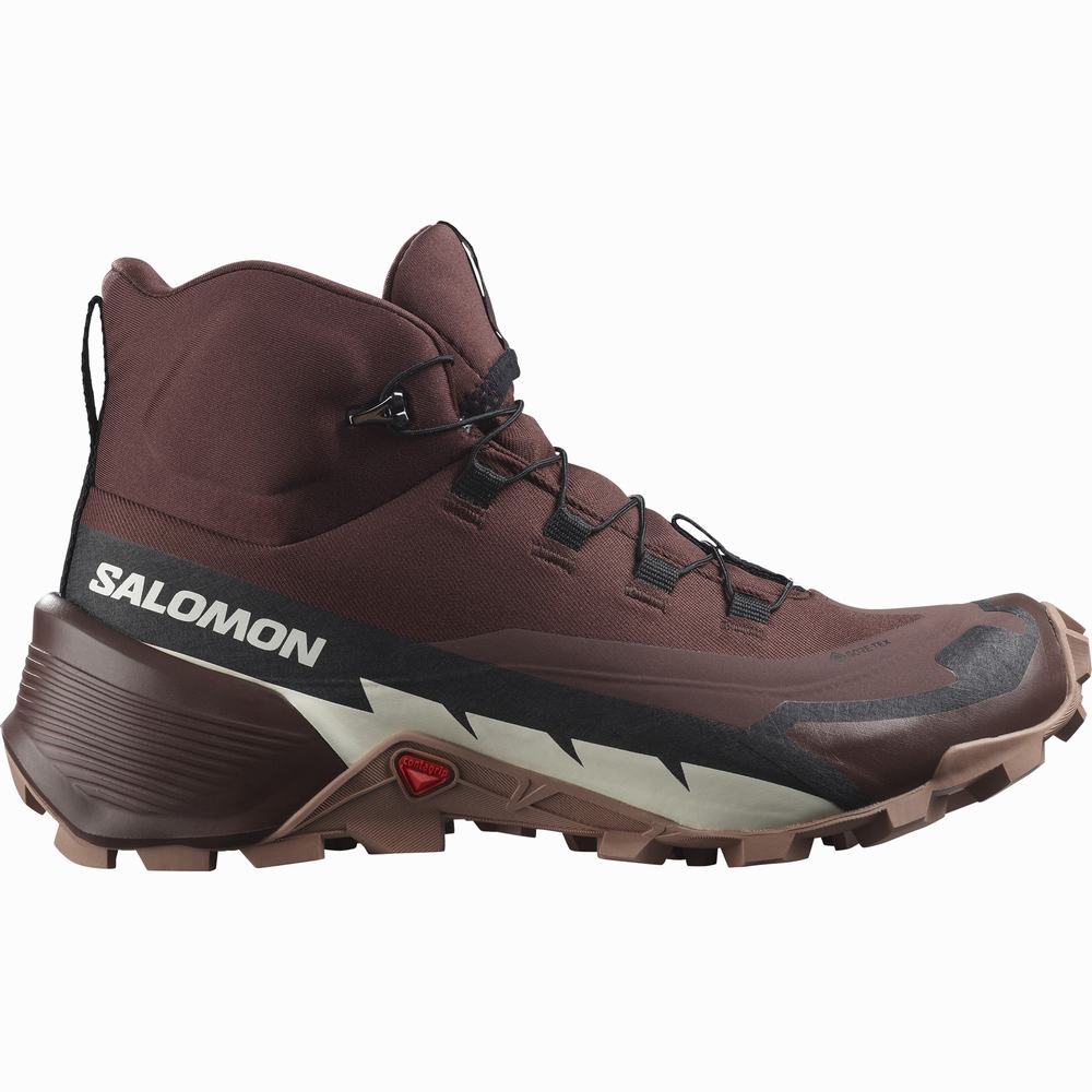 Bottes Randonnée Salomon Cross Hike 2 Mid Gore-tex Femme Chocolat | France-7019238