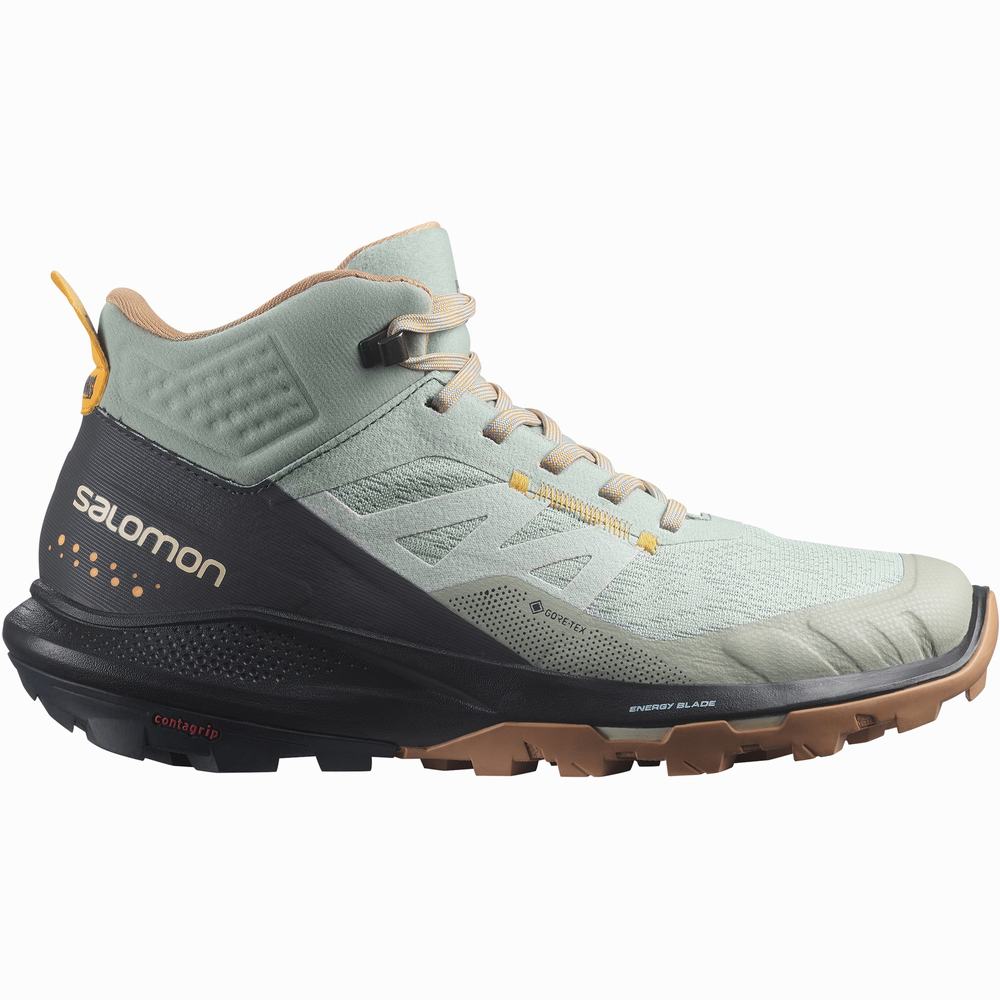 Bottes Randonnée Salomon Outpulse Mid Gore-tex Femme Turquoise | France-7389460