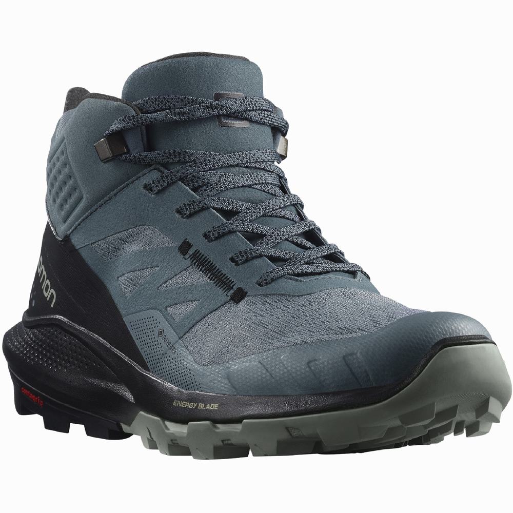 Bottes Randonnée Salomon Outpulse Mid Gore-tex Femme Noir | France-7859421