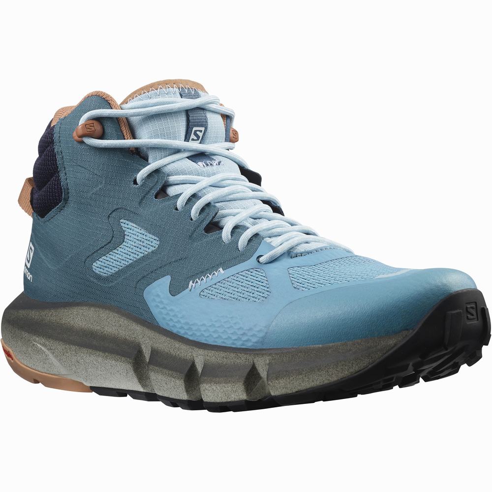 Bottes Randonnée Salomon Predict Hike Mid Gore-tex Femme Bleu | France-3268145