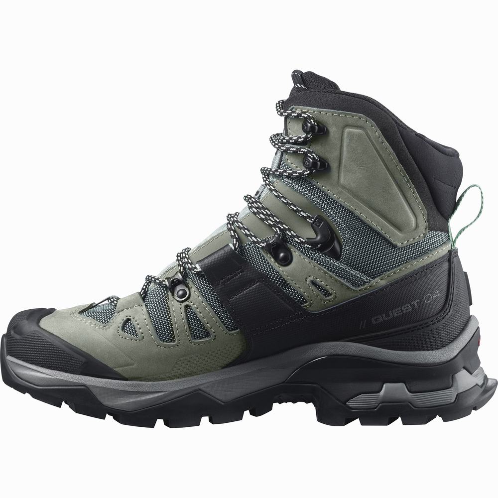 Bottes Randonnée Salomon Quest 4 Gore-tex Femme Bleu Noir | France-0618427