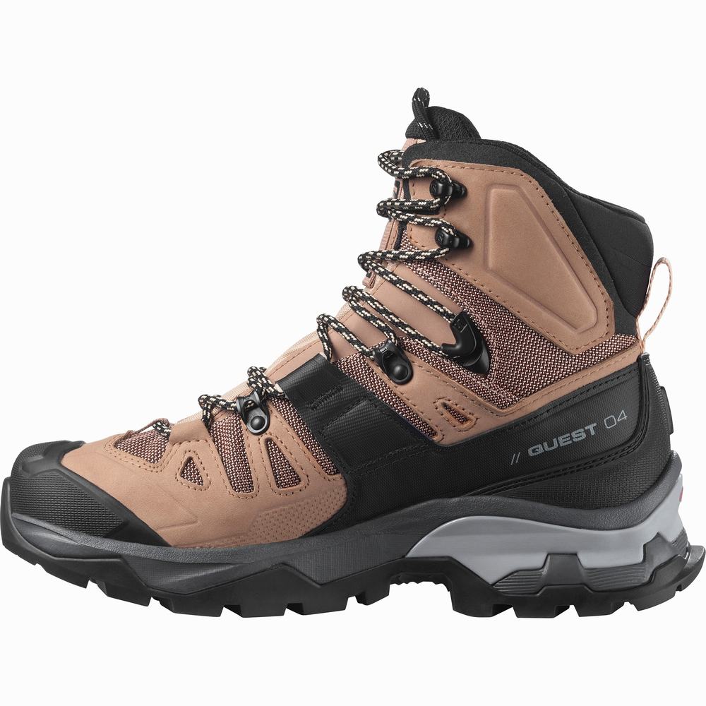 Bottes Randonnée Salomon Quest 4 Gore-tex Femme Marron Noir Blanche | France-6182370