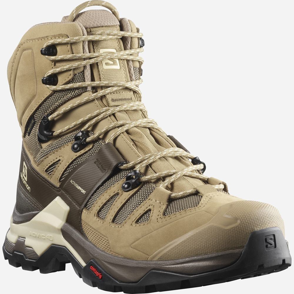 Bottes Randonnée Salomon Quest 4 Gore-tex Homme Vert Olive | France-6520143