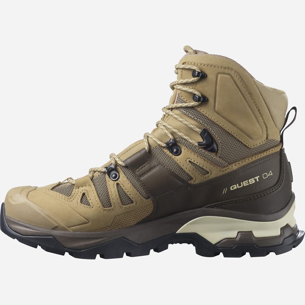 Bottes Randonnée Salomon Quest 4 Gore-tex Homme Vert Olive | France-6520143