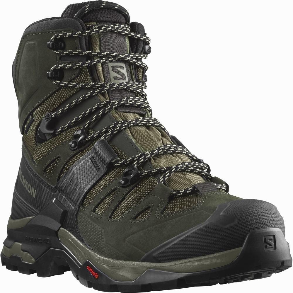 Bottes Randonnée Salomon Quest 4 Gore-tex Homme Vert Olive | France-8470691