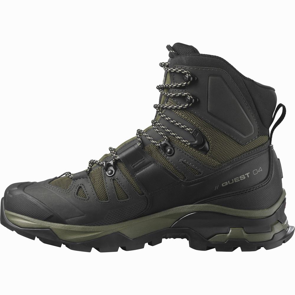 Bottes Randonnée Salomon Quest 4 Gore-tex Homme Vert Olive | France-8470691