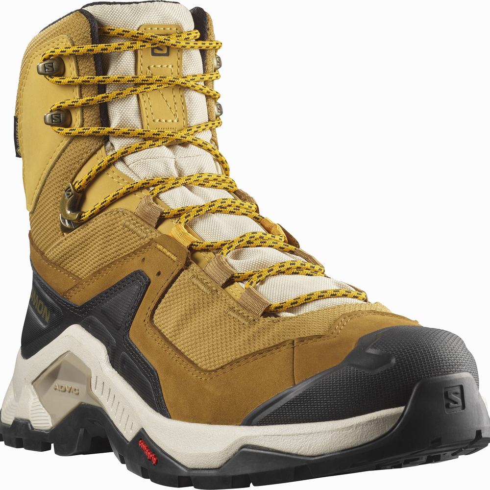 Bottes Randonnée Salomon Quest Element Gore-tex Homme Jaune Noir | France-2365801