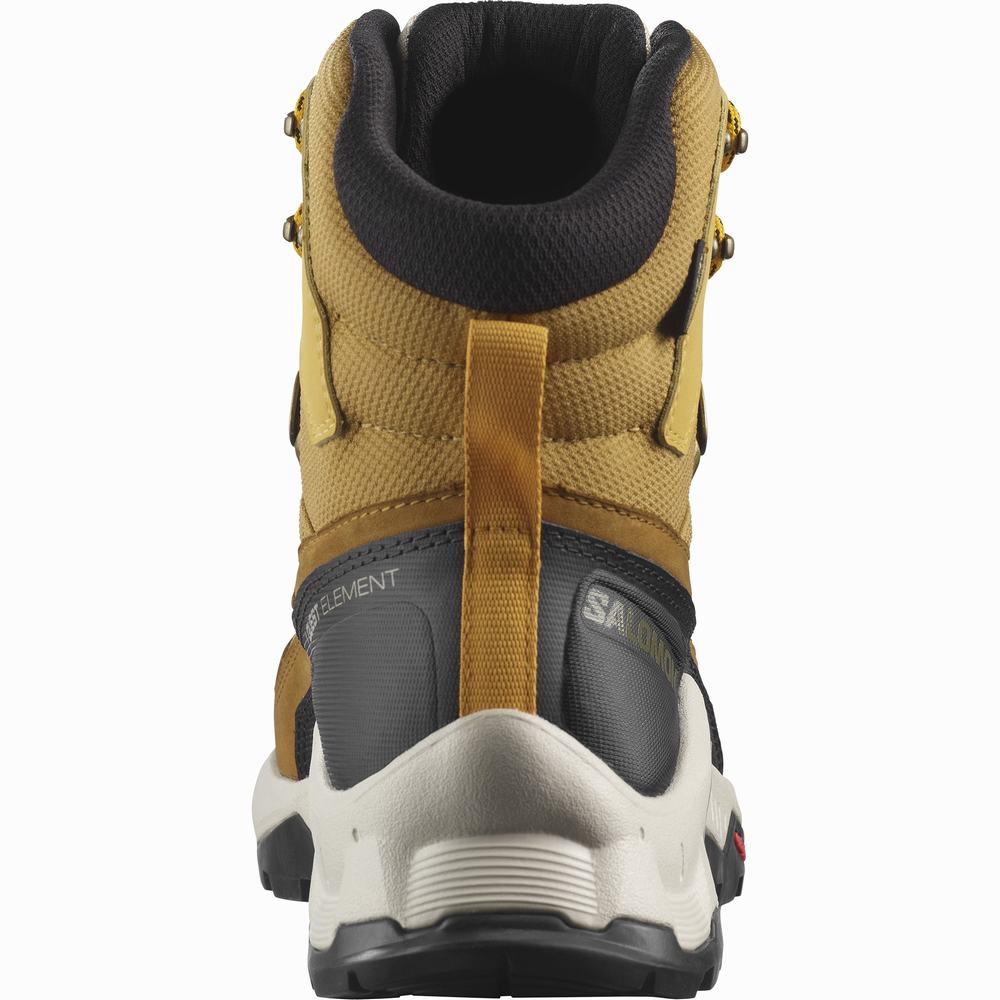 Bottes Randonnée Salomon Quest Element Gore-tex Homme Jaune Noir | France-2365801