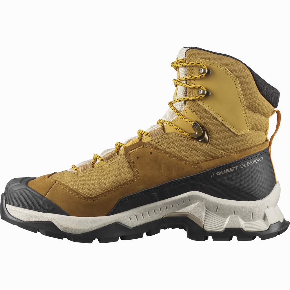 Bottes Randonnée Salomon Quest Element Gore-tex Homme Jaune Noir | France-2365801