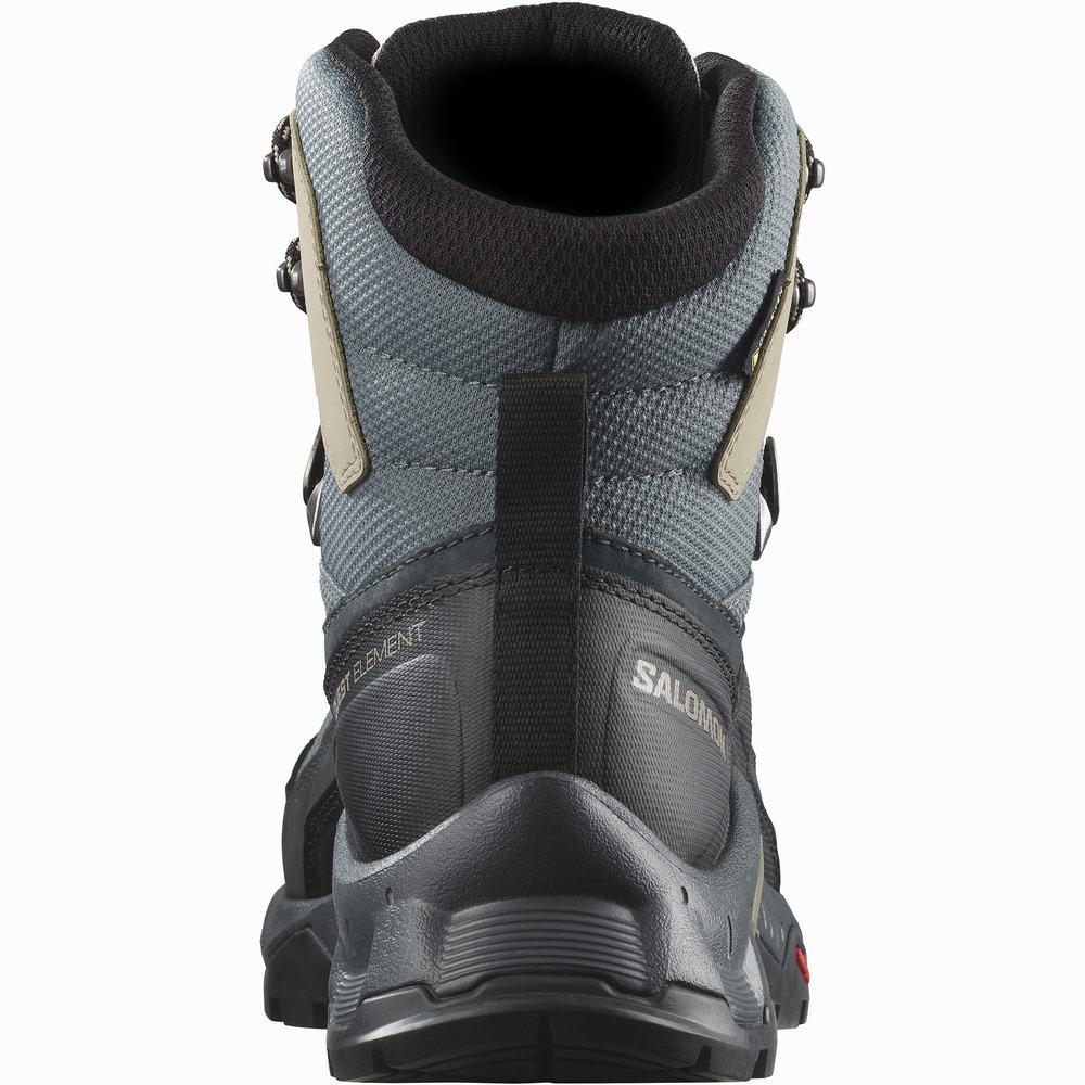 Bottes Randonnée Salomon Quest Element Gore-tex Femme Kaki Noir | France-2893615