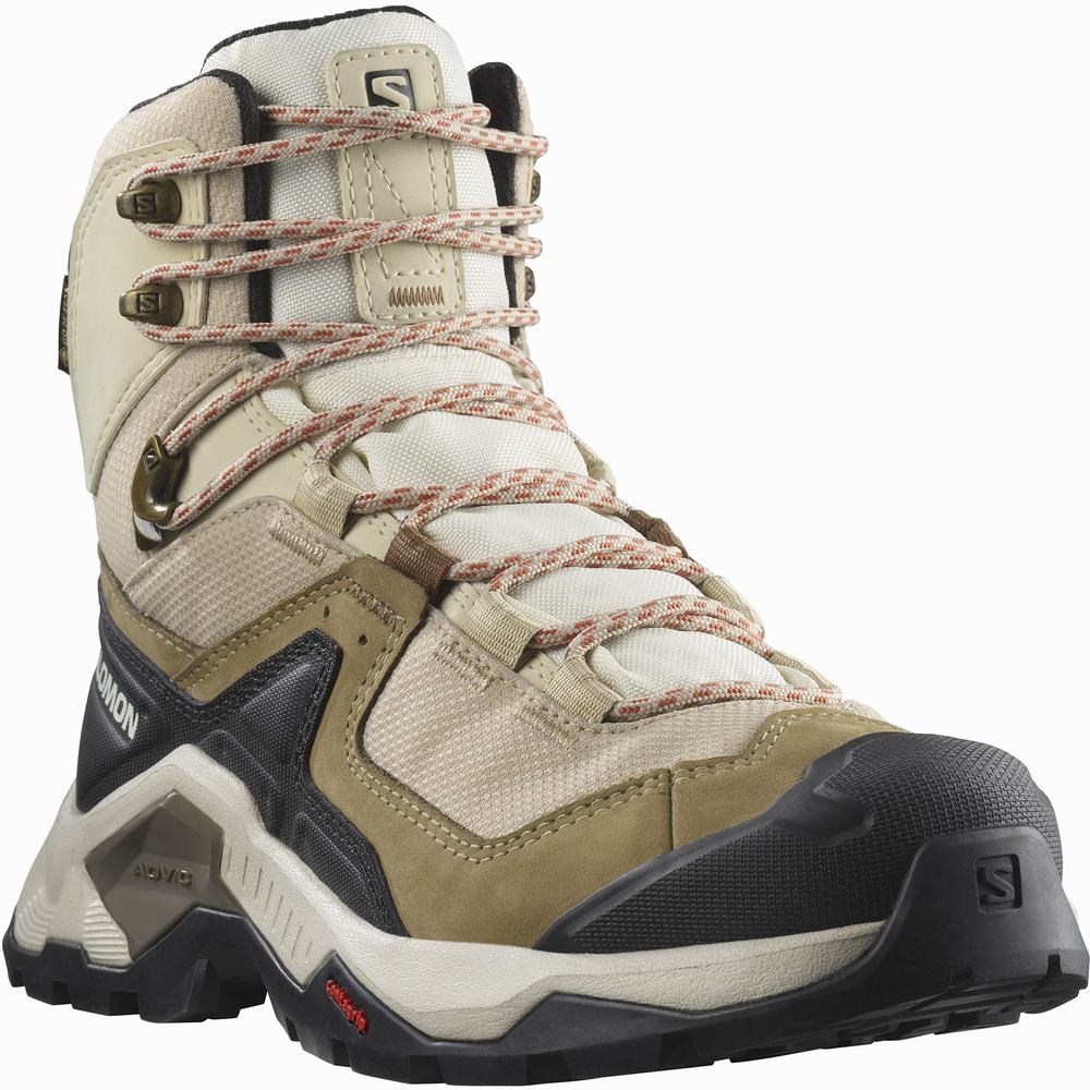 Bottes Randonnée Salomon Quest Element Gore-tex Femme Kaki | France-7236849