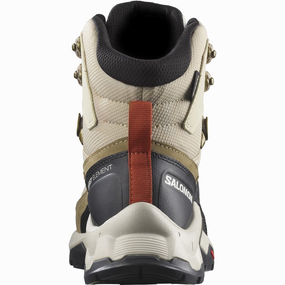 Bottes Randonnée Salomon Quest Element Gore-tex Femme Kaki | France-7236849