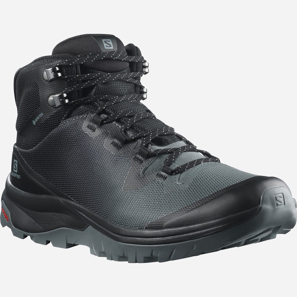 Bottes Randonnée Salomon Vaya Mid Gore-tex Femme Noir | France-1249586