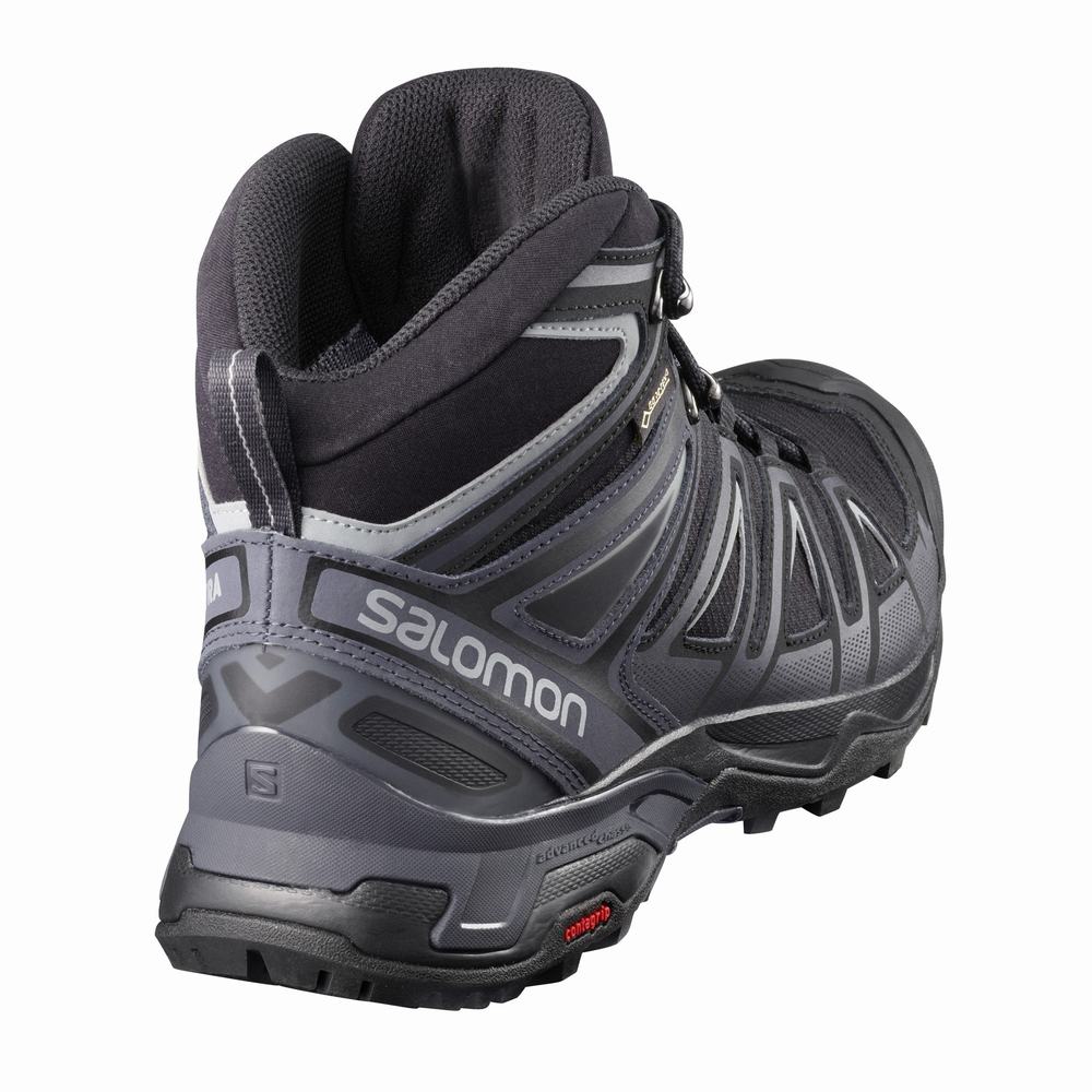 Bottes Randonnée Salomon X Ultra 3 Larges Mid Gore-tex Homme Noir | France-4982560