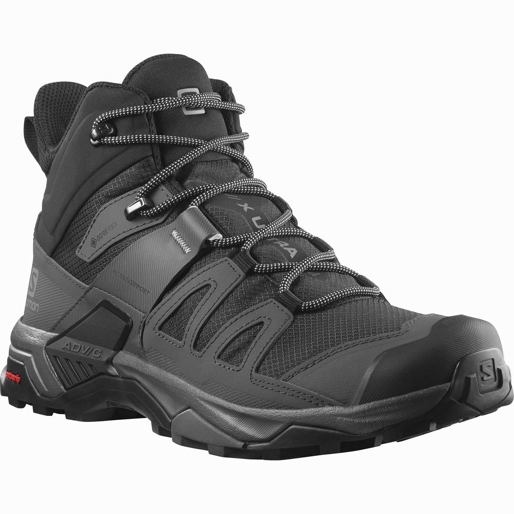 Bottes Randonnée Salomon X Ultra 4 Mid Gore-tex Homme Noir Bleu | France-4560379