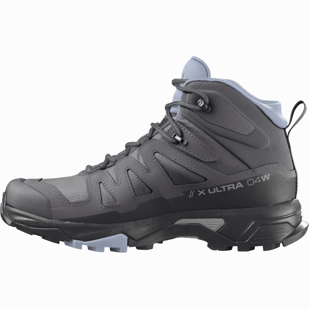 Bottes Randonnée Salomon X Ultra 4 Mid Gore-tex Femme Noir Bleu | France-6930854