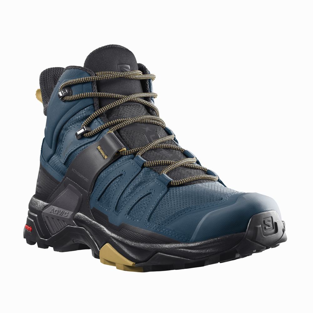 Bottes Randonnée Salomon X Ultra 4 Mid Gore-tex Homme Bleu Noir | France-7981053