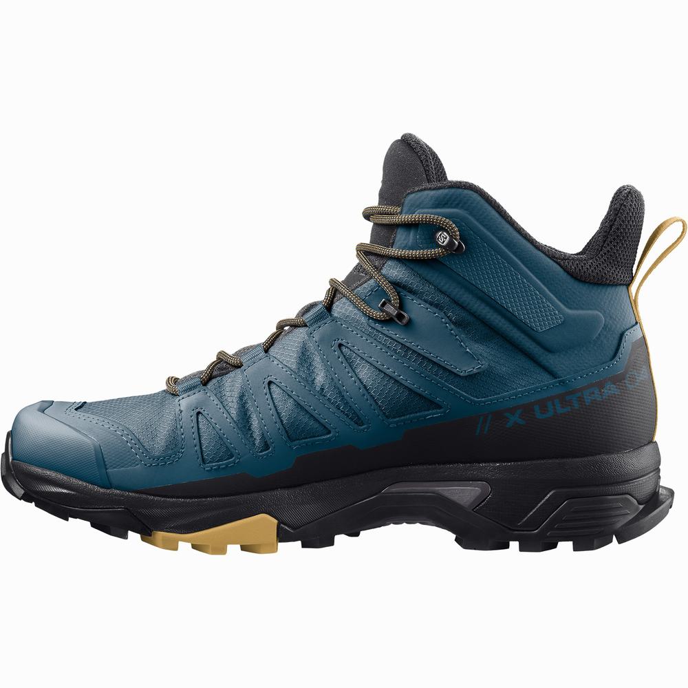 Bottes Randonnée Salomon X Ultra 4 Mid Gore-tex Homme Bleu Noir | France-7981053