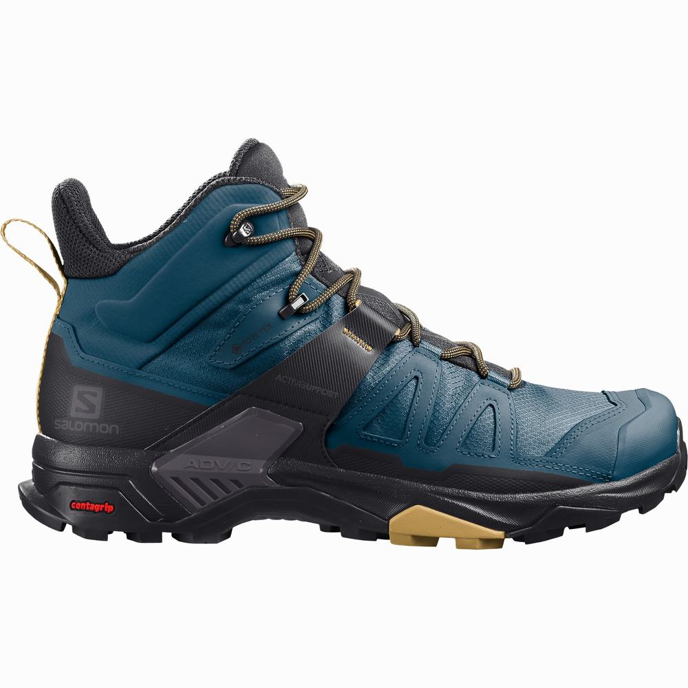 Bottes Randonnée Salomon X Ultra 4 Mid Gore-tex Homme Bleu Noir | France-7981053