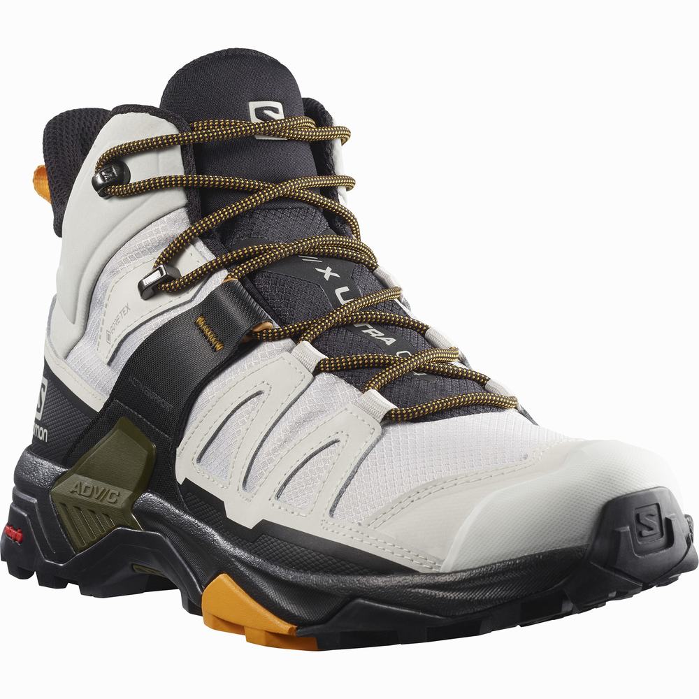 Bottes Randonnée Salomon X Ultra 4 Mid Gore-tex Homme Blanche Noir | France-9801675