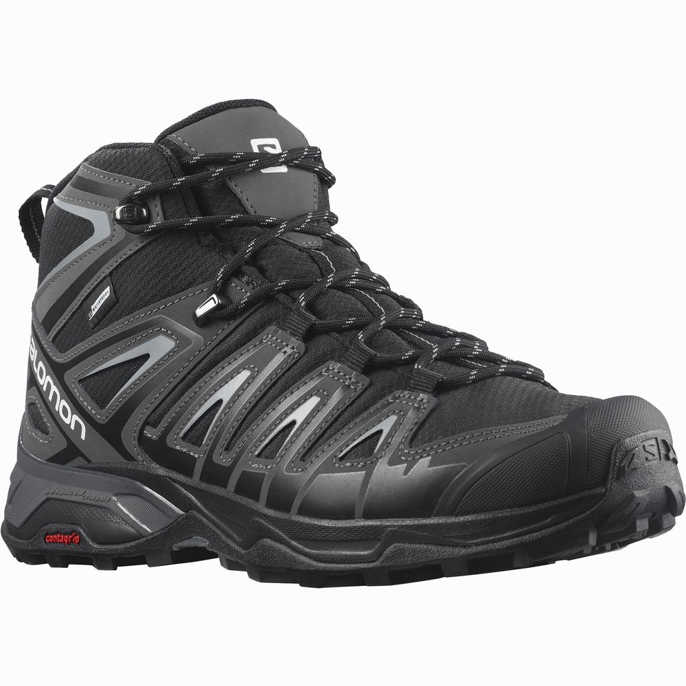 Bottes Randonnée Salomon X Ultra Pioneer Mid Climasalomon™ Imperméables Homme Noir | France-5683219