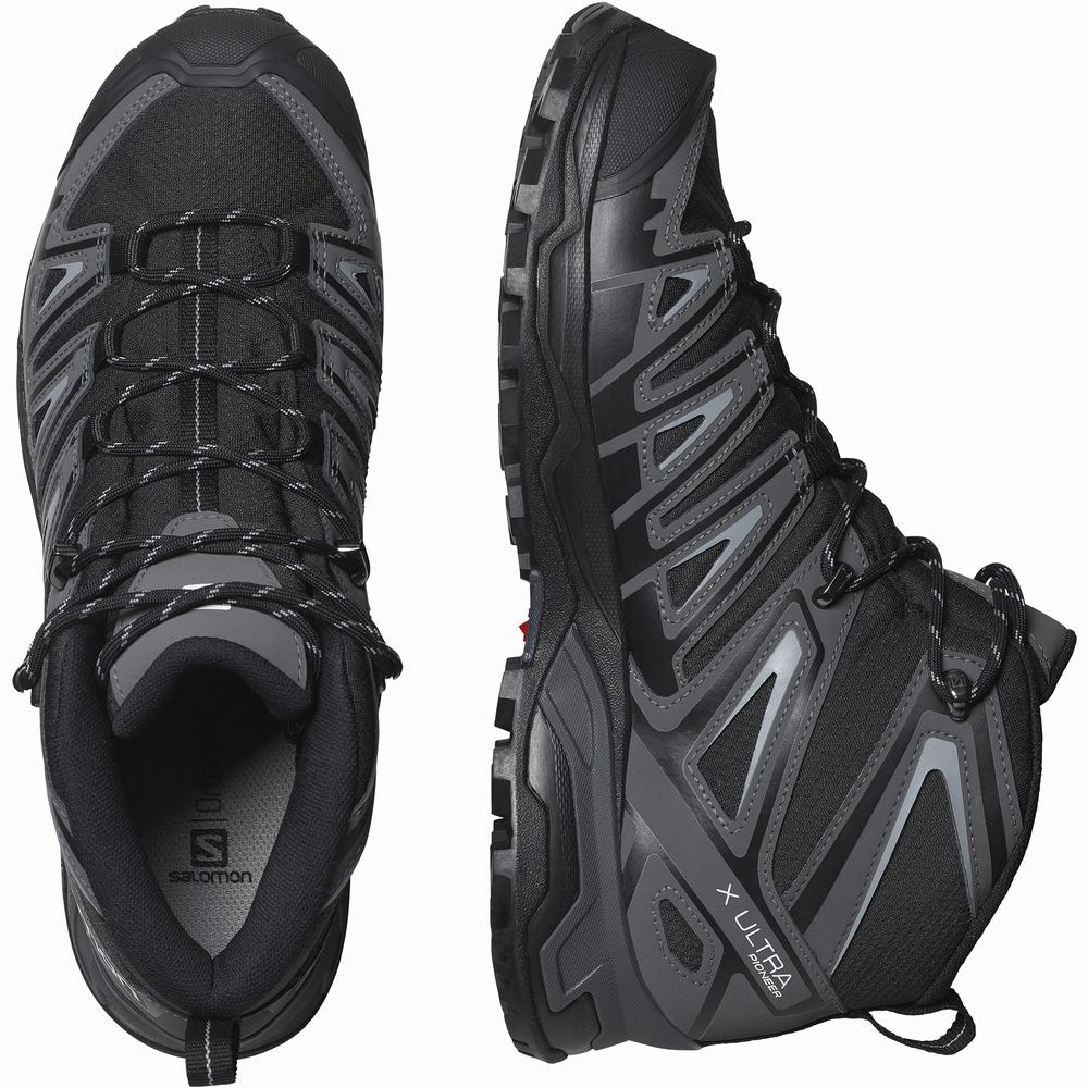 Bottes Randonnée Salomon X Ultra Pioneer Mid Climasalomon™ Imperméables Homme Noir | France-5683219