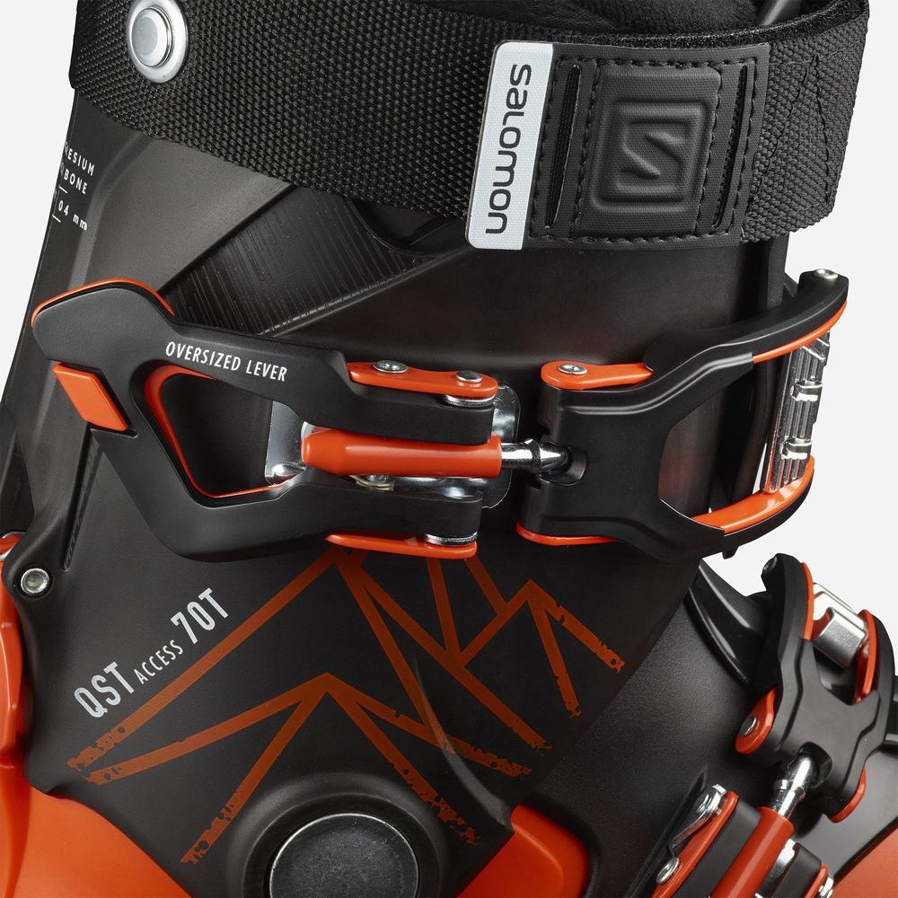 Bottes Ski Salomon Qst Access 70 T Enfant Orange Noir | France-3809714