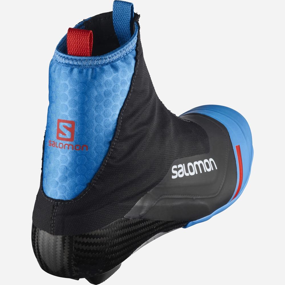 Bottes Ski Salomon S/Lab Carbon Classiche El Femme Noir Bleu | France-1659240