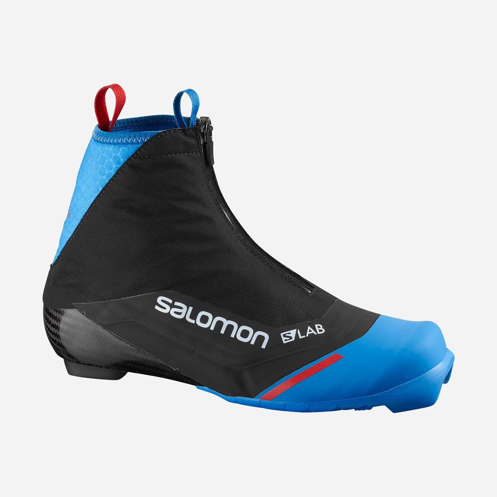 Bottes Ski Salomon S/Lab Carbon Classiche El Homme Noir Bleu | France-4865927