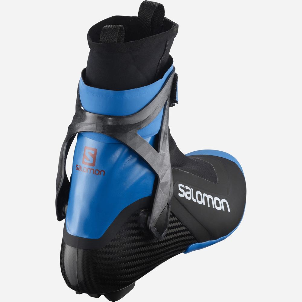 Bottes Ski Salomon S/Lab Carbon Skate El Femme Noir Bleu | France-2867159