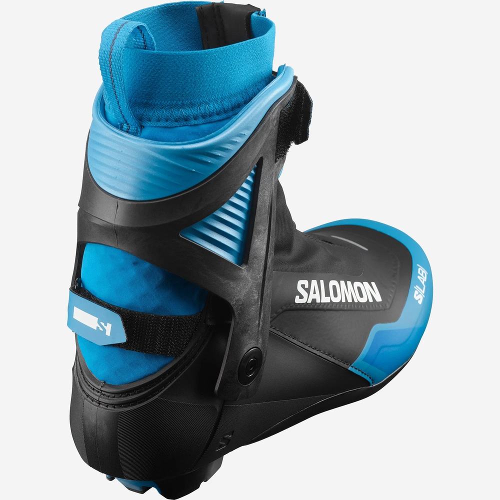 Bottes Ski Salomon S/Lab Skiathlon Cs Enfant Noir Bleu | France-7426103