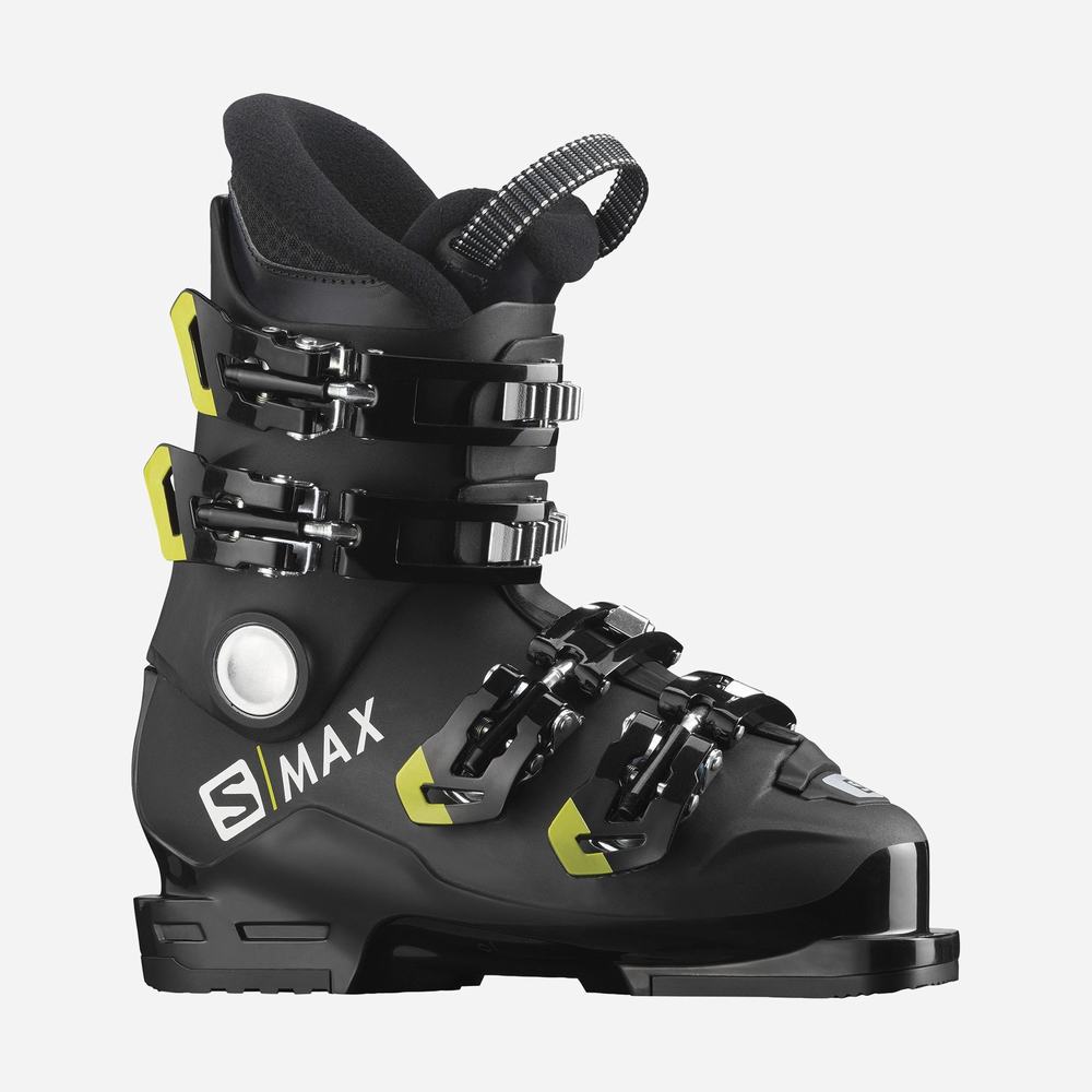 Bottes Ski Salomon S/Max 60 Rt Enfant Noir Vert | France-9081762