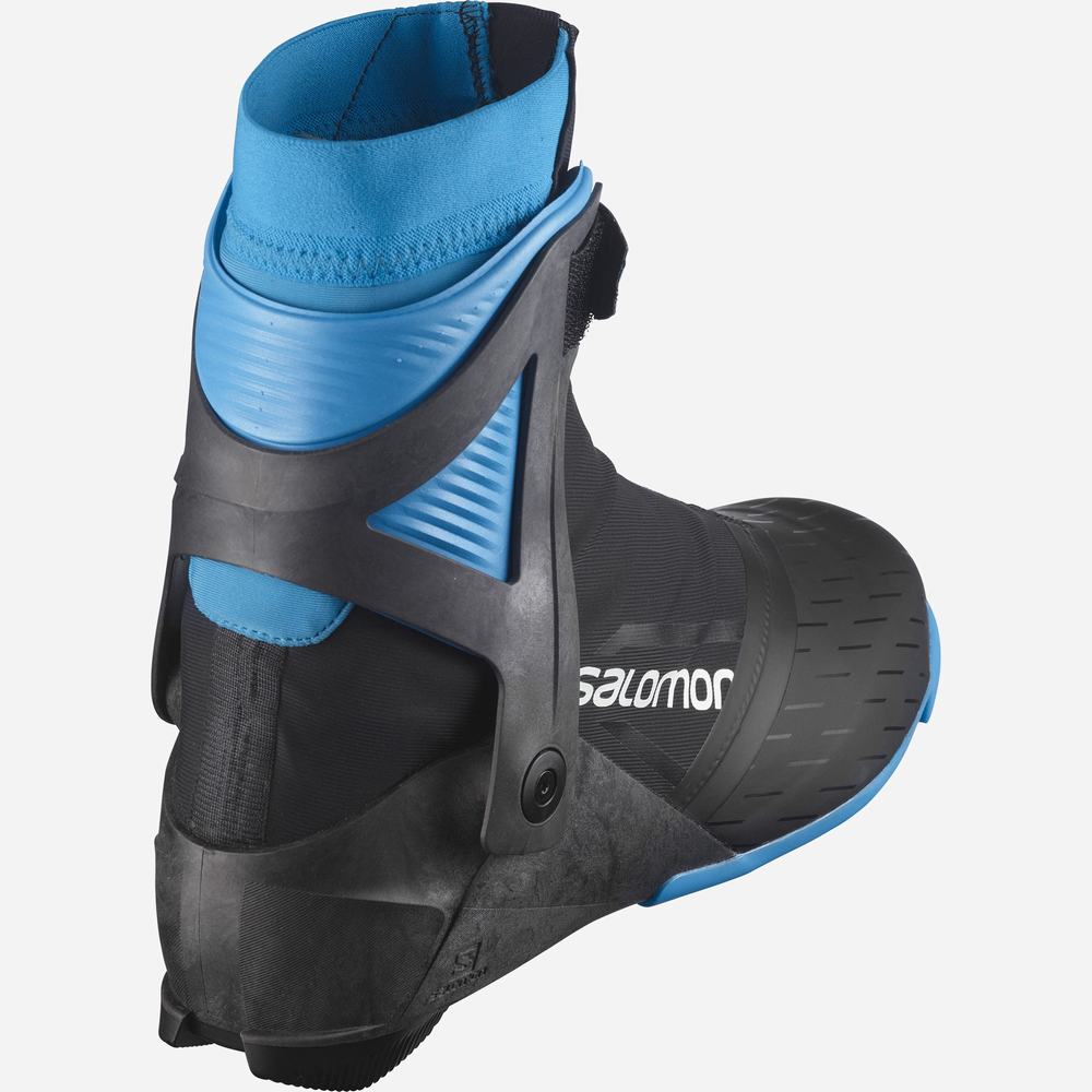 Bottes Ski Salomon S/Max Carbon Skate Mv Femme Noir Bleu | France-5310624