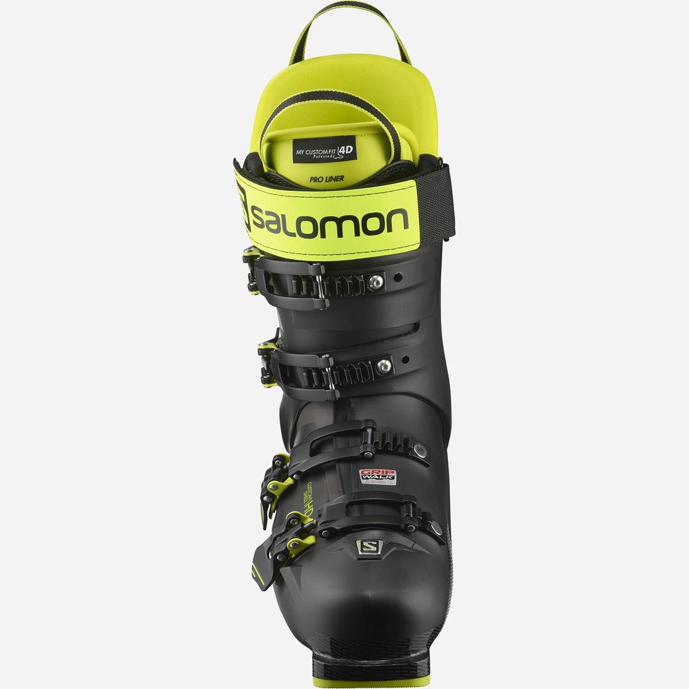 Bottes Ski Salomon S/Pro 110 Homme Noir Vert Argent Foncé Metal | France-7531892