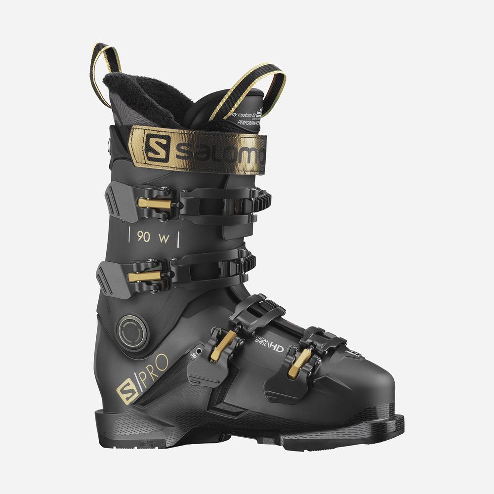 Bottes Ski Salomon S/Pro 90 Femme Metal Noir Cuivre Metal | France-2301548