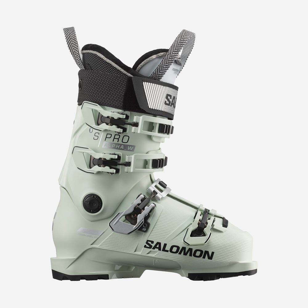 Bottes Ski Salomon S/Pro Alpha 100 Femme Blanche Argent Noir | France-2170643