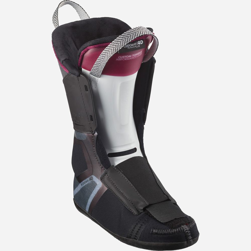 Bottes Ski Salomon S/Pro Alpha 110 El Femme Noir Marron Foncé Argent | France-5196820