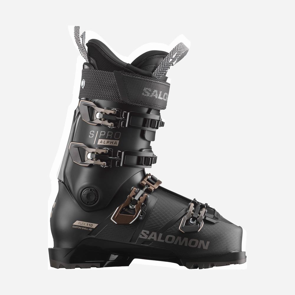 Bottes Ski Salomon S/Pro Alpha 110 Homme Noir Titane | France-5241986