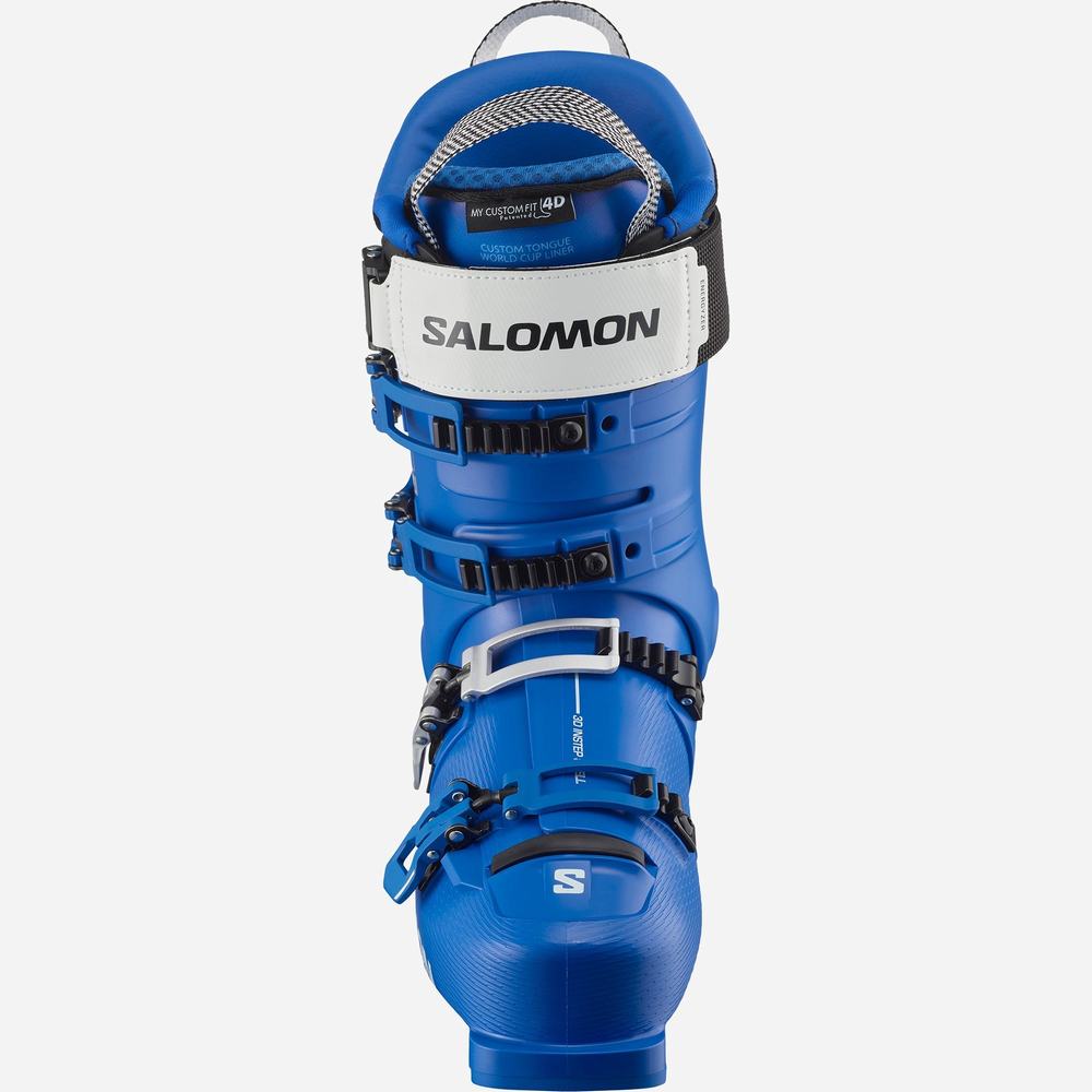 Bottes Ski Salomon S/Pro Alpha 130 El Homme Bleu Blanche | France-1309842