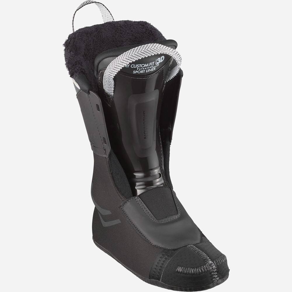 Bottes Ski Salomon S/Pro Alpha 80 Femme Noir Blanche Argent | France-4381590