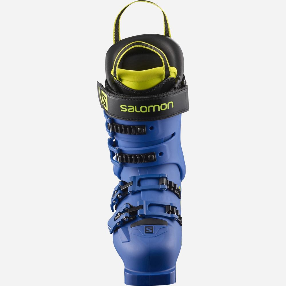 Bottes Ski Salomon S/Race 70 Enfant Bleu Vert Noir | France-8736942