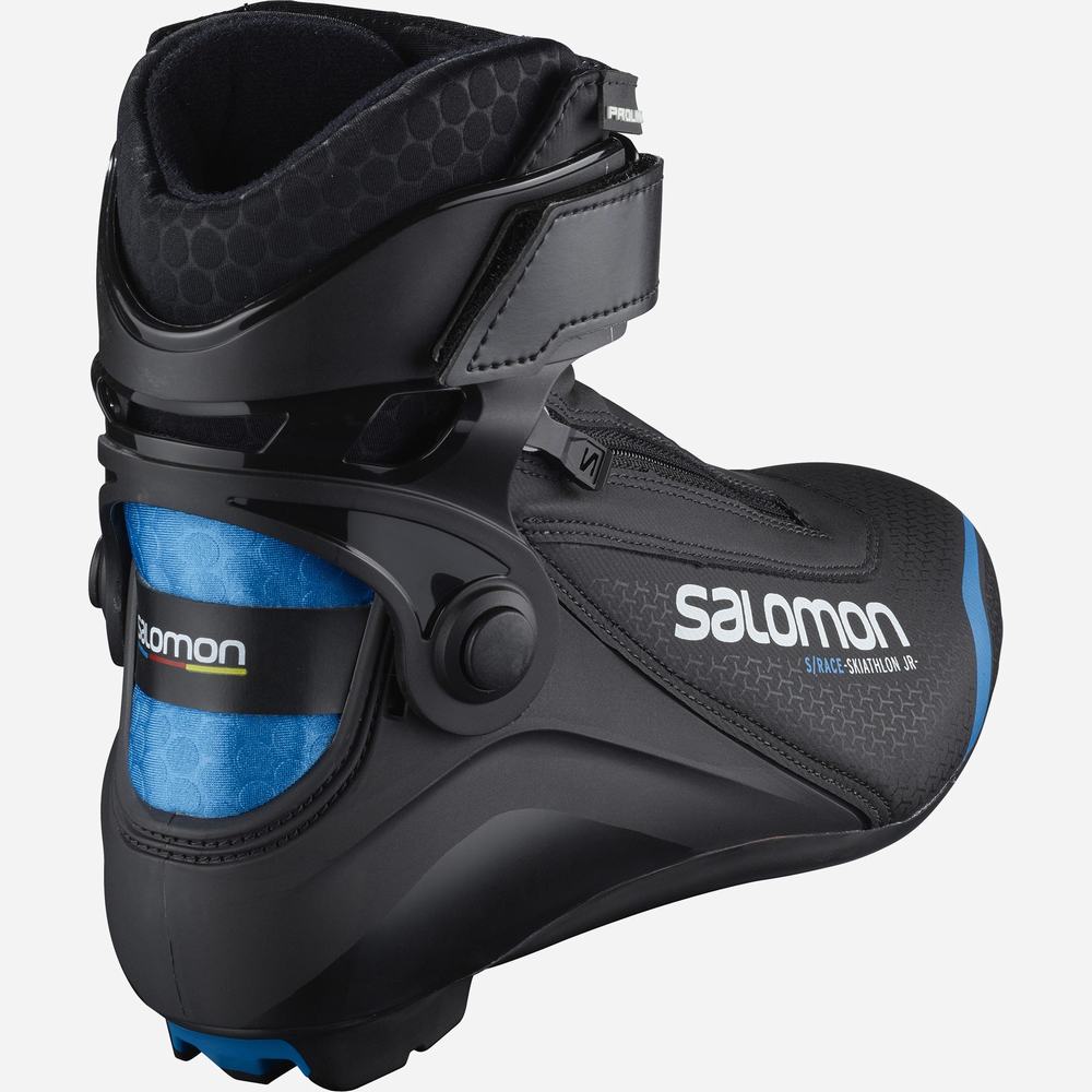 Bottes Ski Salomon S/Race Skiathlon Junior Prolink Enfant Noir Bleu | France-8362459