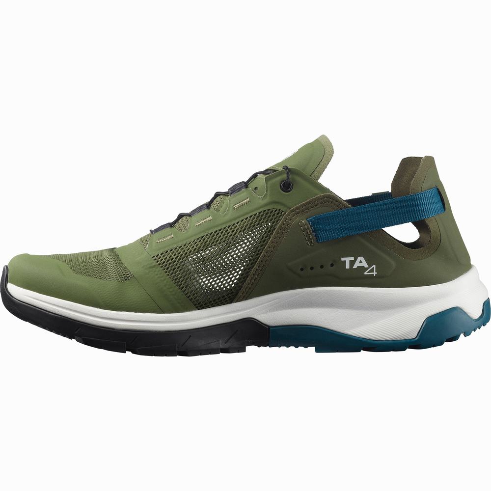 Chaussures D'eau Salomon Tech Amphib 4 Homme Vert Olive Bleu | France-0276918