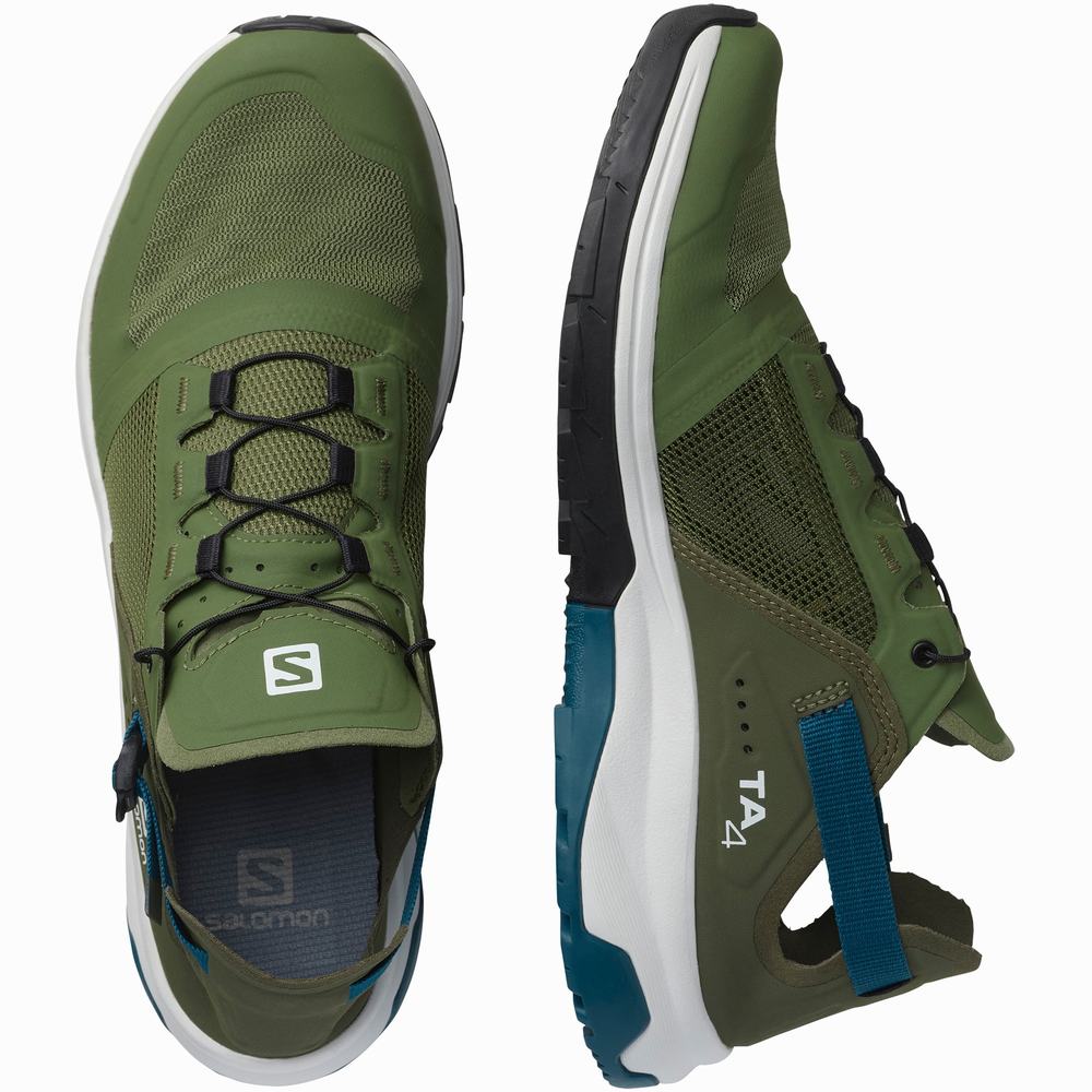 Chaussures D'eau Salomon Tech Amphib 4 Homme Vert Olive Bleu | France-0276918