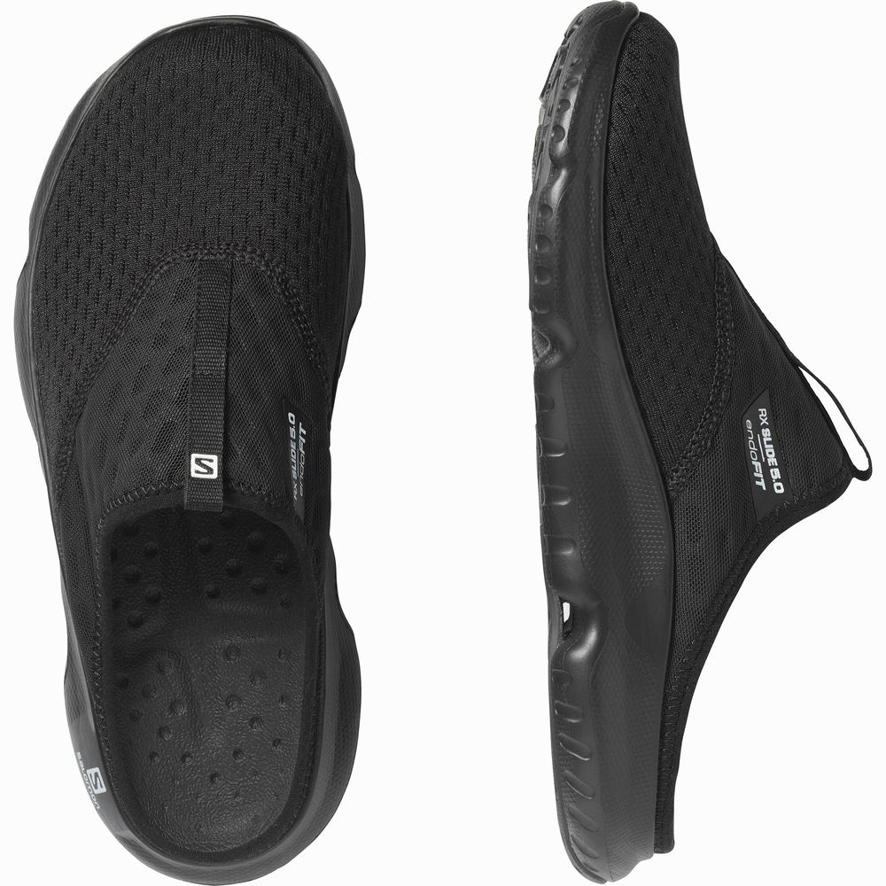 Chaussures De Récupération Salomon Reelax Claquette 5.0 Femme Noir | France-5379804