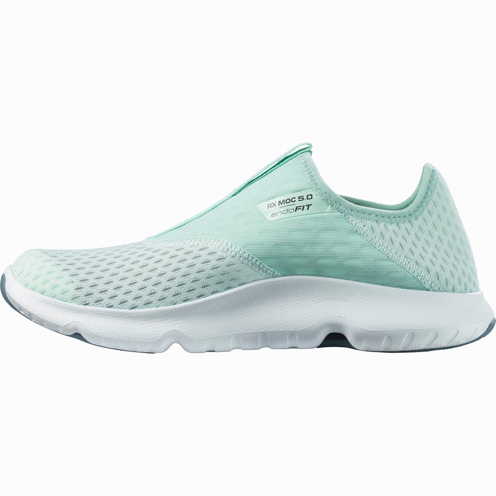 Chaussures De Récupération Salomon Reelax Moc 5.0 Femme Bleu Blanche | France-6402917