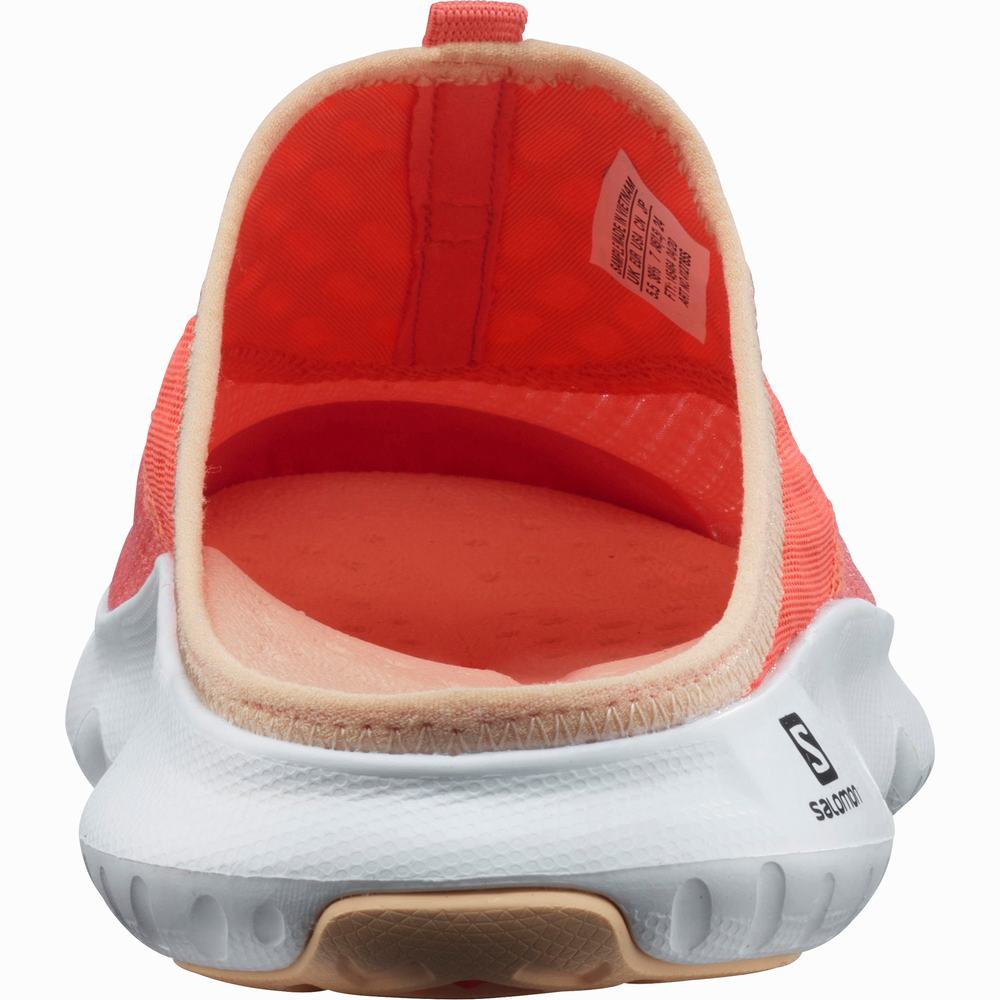 Chaussures De Récupération Salomon Reelax Claquette 5.0 Femme Corail Blanche Blanche | France-7621953