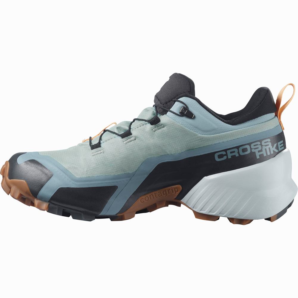 Chaussures Randonnée Salomon Cross Hike Gore-tex Femme Turquoise Noir | France-4869130